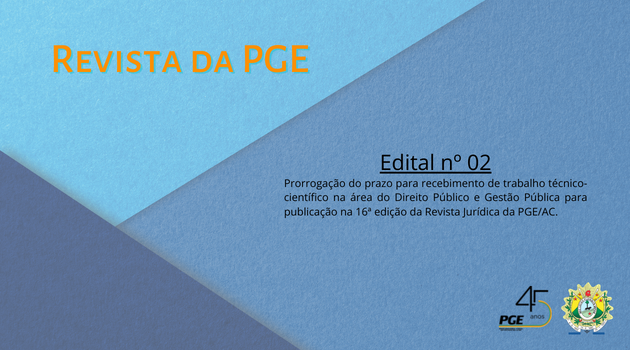 Edital Prorrogação prazo Revista PGE